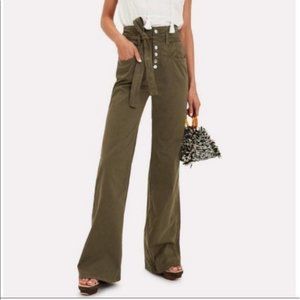 Veronica Beard 13" Corset Wide-Leg Pants